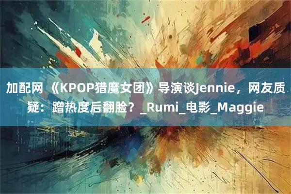 加配网 《KPOP猎魔女团》导演谈Jennie，网友质疑：蹭热度后翻脸？_Rumi_电影_Maggie