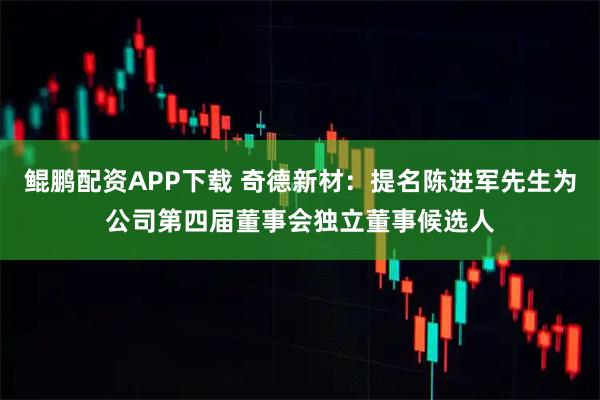 鲲鹏配资APP下载 奇德新材：提名陈进军先生为公司第四届董事会独立董事候选人