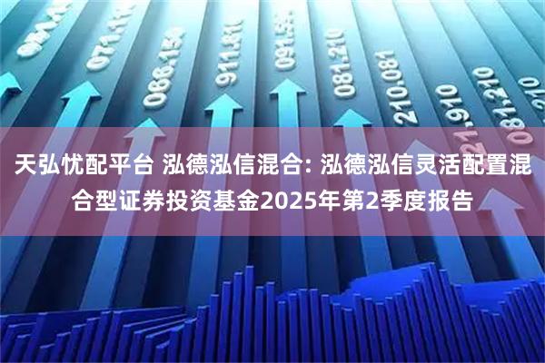 天弘忧配平台 泓德泓信混合: 泓德泓信灵活配置混合型证券投资基金2025年第2季度报告